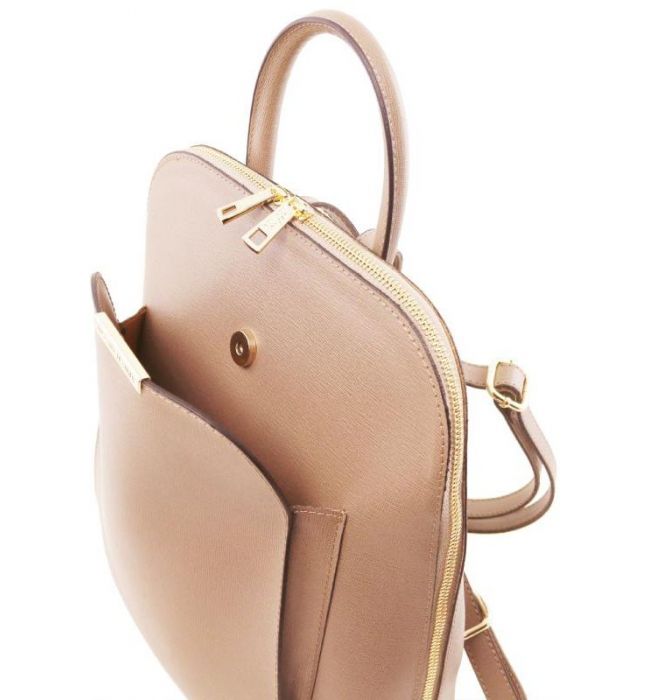 Τσάντα Πλάτης Δερμάτινη TL Bag Tuscany Leather TL141631 Nude