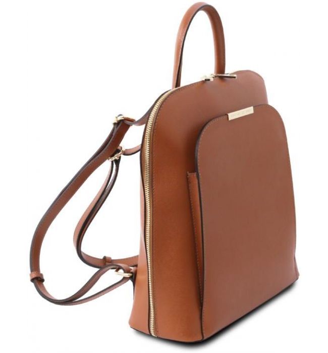 Τσάντα Πλάτης Δερμάτινη TL Bag Tuscany Leather TL141631 Κονιάκ