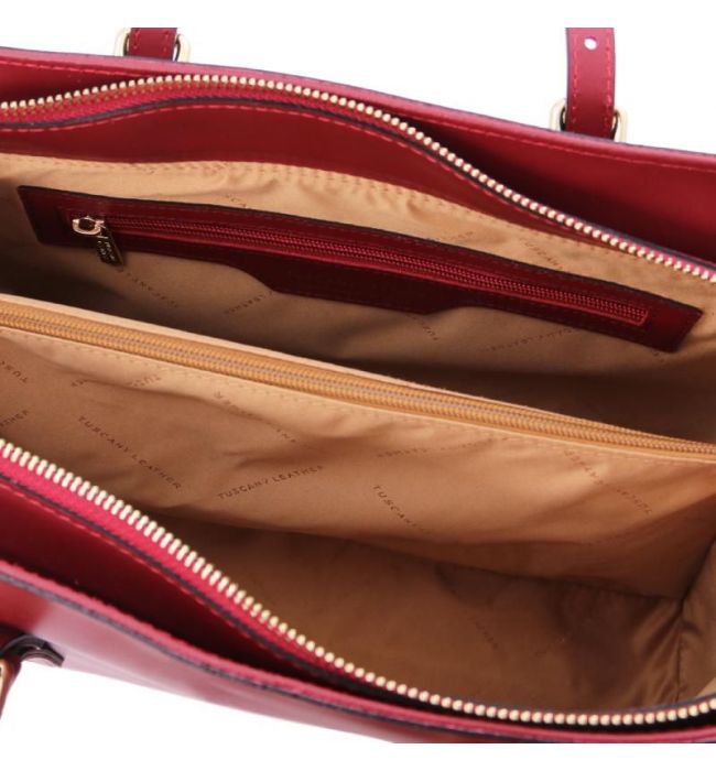 Γυναικεία Τσάντα Δερμάτινη Tuscany Leather TL142037 Κόκκινο