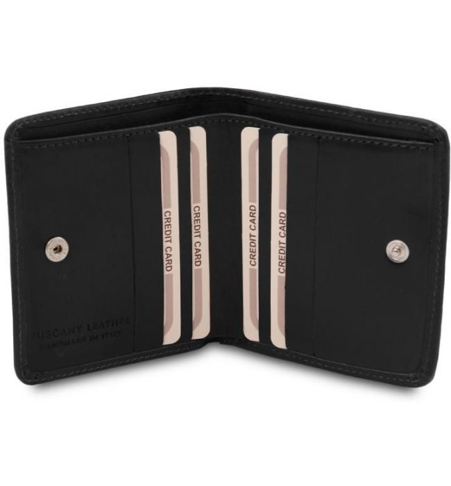 Unisex Πορτοφόλι Δερμάτινο Tuscany Leather TL142059 Μαύρο