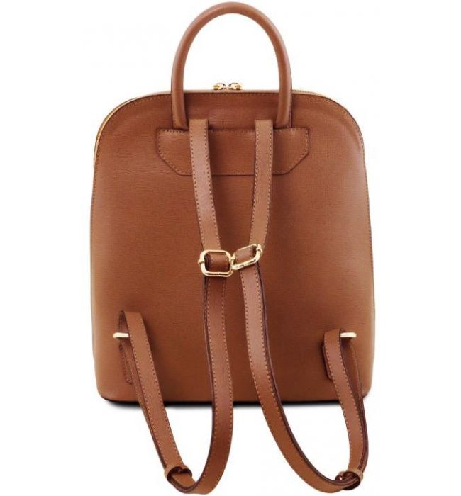 Τσάντα Πλάτης Δερμάτινη TL Bag Tuscany Leather TL141631 Κονιάκ