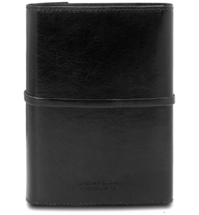 Σημειωματάριο Δερμάτινο Tuscany Leather TL142027 Μαύρο