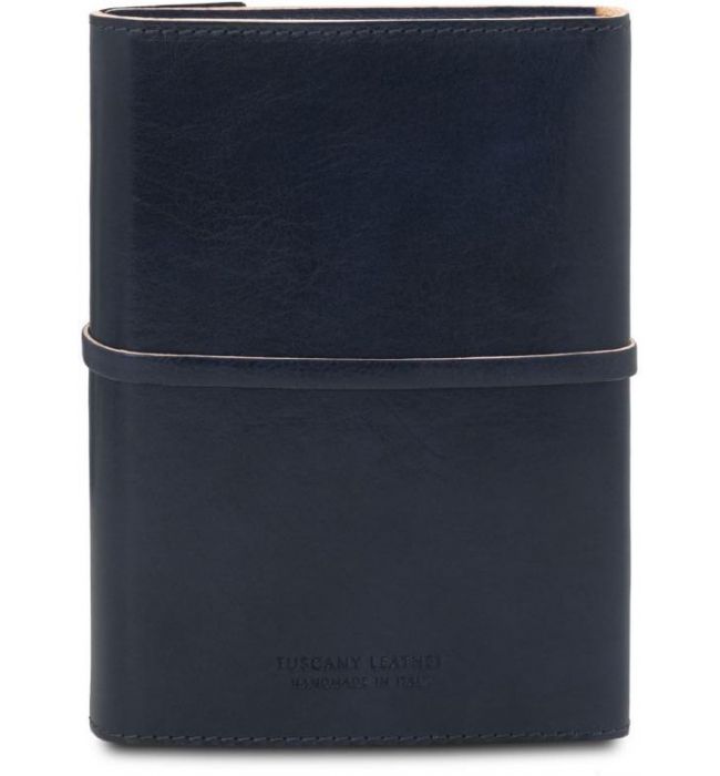 Σημειωματάριο Δερμάτινο Tuscany Leather TL142027 Μπλε σκούρο