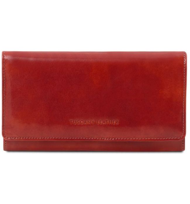 Γυναικείο Πορτοφόλι Δερμάτινο Tuscany Leather TL140787 Κόκκινο