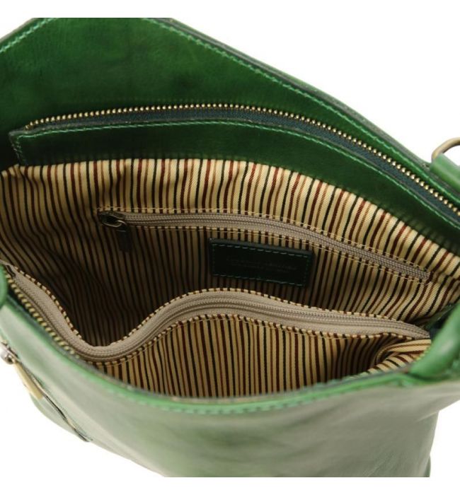 Γυναικεία Τσάντα Δερμάτινη Πλάτης & Ώμου Patty Tuscany Leather TL141497 Πράσινο