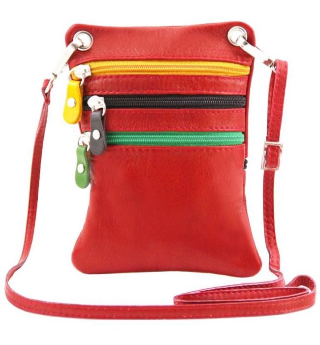 Γυναικείο Τσαντάκι Δερμάτινο Tuscany Leather TL141094 Κόκκινο