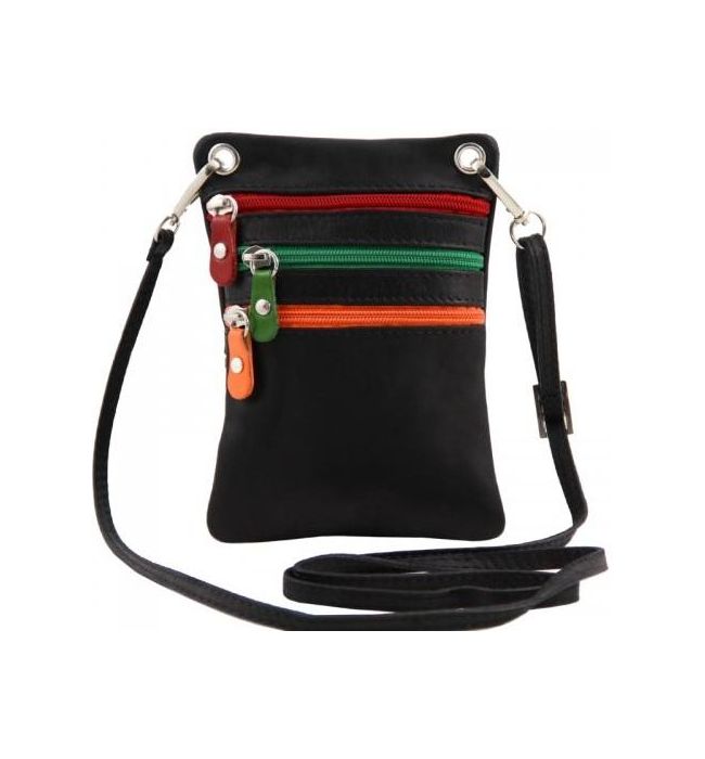 Γυναικείο Τσαντάκι Δερμάτινο Tuscany Leather TL141094 Μαύρο