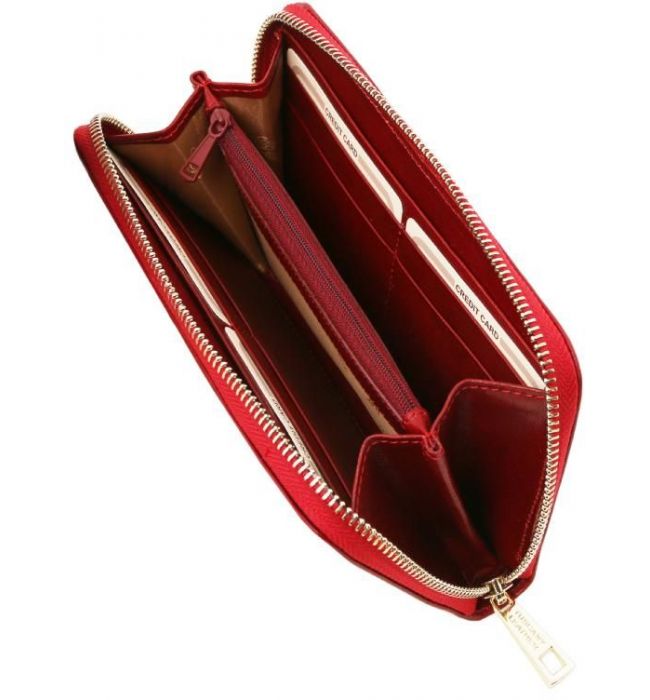 Γυναικείο Πορτοφόλι Δερμάτινο Tuscany Leather TL141206 Κόκκινο