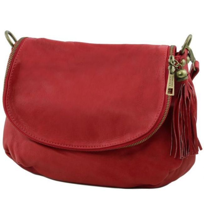 Γυναικεία Τσάντα Δερμάτινη Tuscany Leather TL141223 Κόκκινο