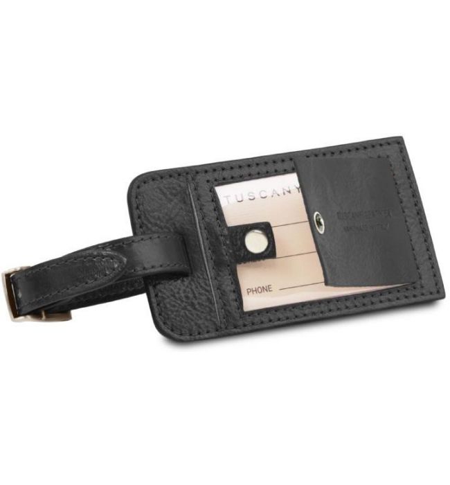 Δερμάτινη θήκη ταυτότητας αποσκευής Tuscany Leather TLTAG Μαύρο