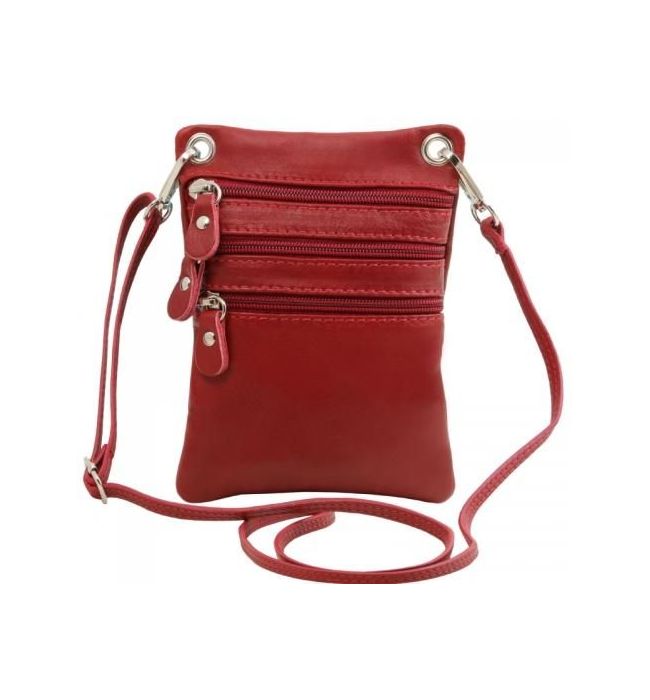 Γυναικείο Τσαντάκι Δερμάτινο Tuscany Leather TL141368 Κόκκινο