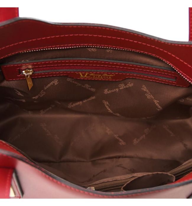 Γυναικεία Τσάντα Δερμάτινη Olimpia S Tuscany Leather TL141521 Κόκκινο