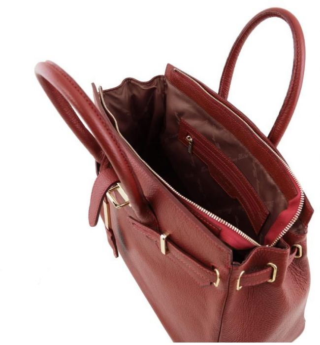 Γυναικεία Τσάντα Δερμάτινη Tuscany Leather TL141529 Κόκκινο