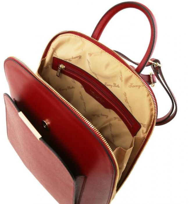 Τσάντα Πλάτης Δερμάτινη Tuscany Leather TL141631 Κόκκινο