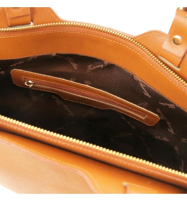 Γυναικεία Τσάντα Δερμάτινη Tuscany Leather TL141696 Κονιάκ