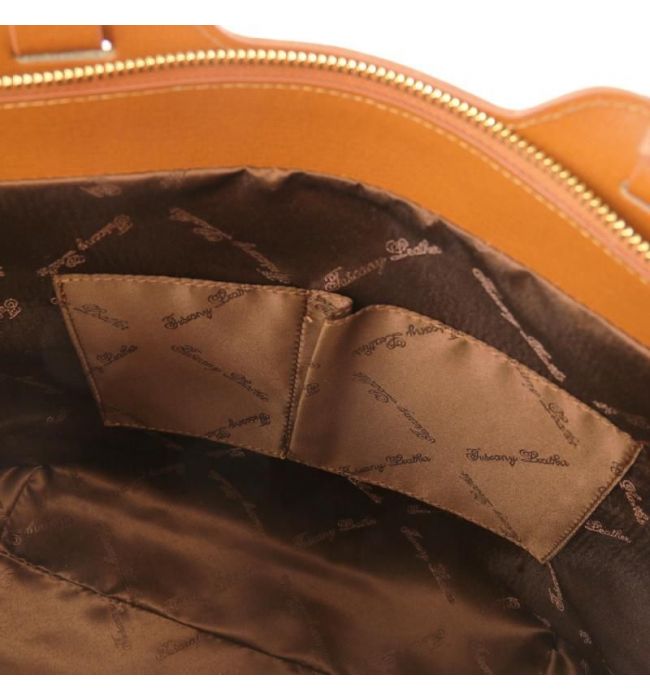 Γυναικεία Τσάντα Δερμάτινη Tuscany Leather TL141696 Κονιάκ